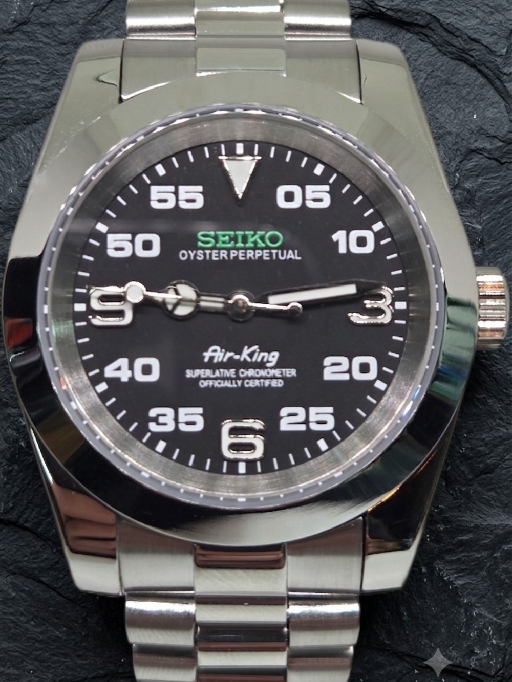 Custom 39mm Automatic Seiko Mod Watch Oyster Perpetual Air-King Watch NH35